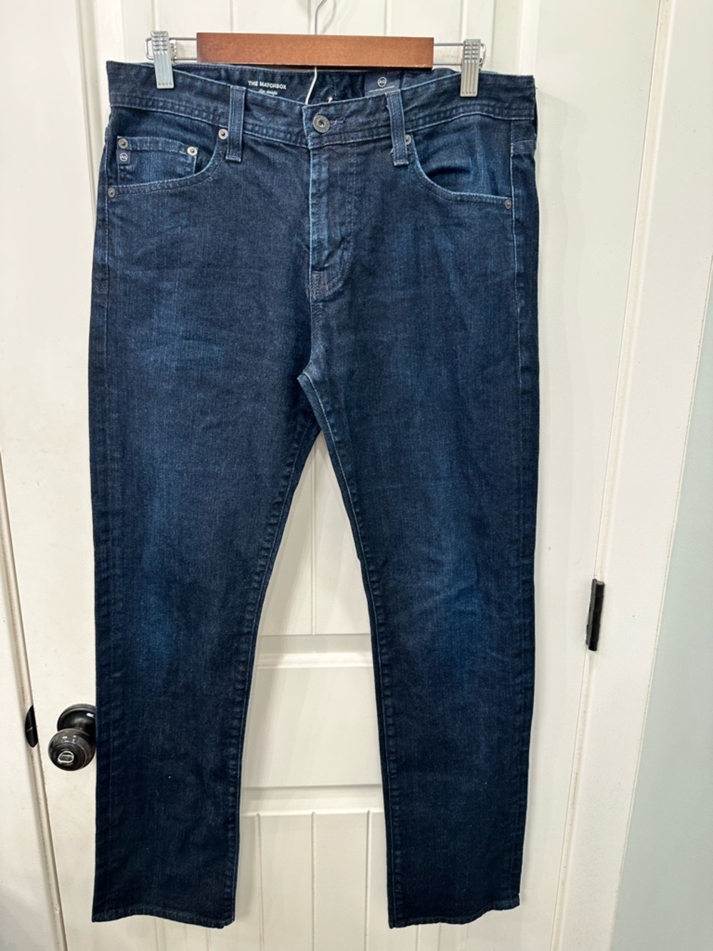 AG Adriano Goldschmied The Matchbox Slim Straight Dark Wash Jeans 33x31